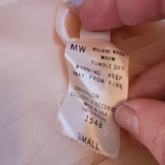 Vintage Nylon Chiffon Robe Negligee Teddy Lace white Romantic Victorian - Picture 11 of 12